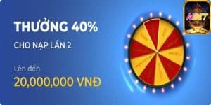 Nhà cái uy tín NBET tặng tiền cược miễn phí 40% khi nạp lần 2