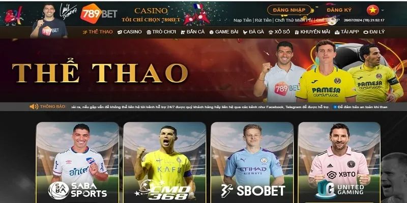 Sảnh thể thao tại 789Bet vô cùng hấp dẫn cùng không khí sục sôi