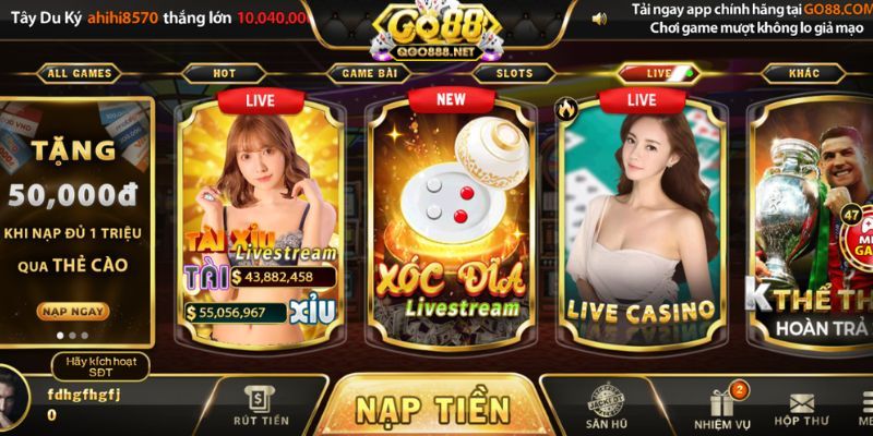 Tổng quan về casino Go88 kịch tính, thú vị