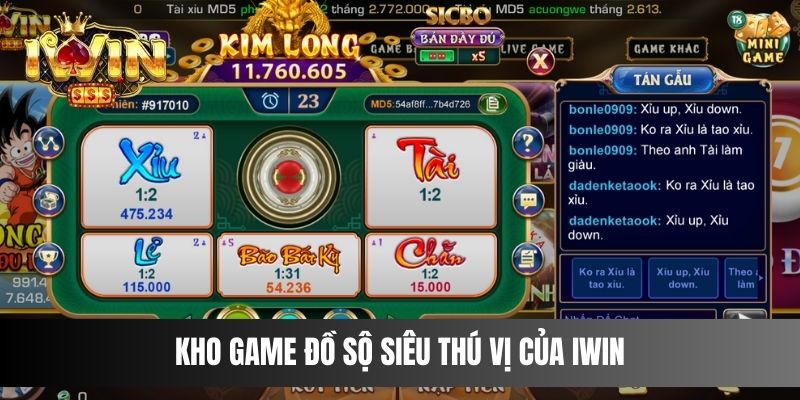 Kho game đồ sộ siêu thú vị của IWIN